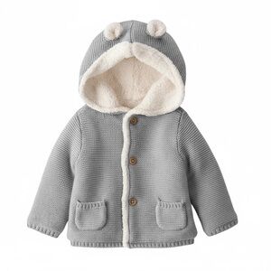 Carter’s Baby Sherpa Lined Cotton Long-Sleeve Jacket - 18 mo.